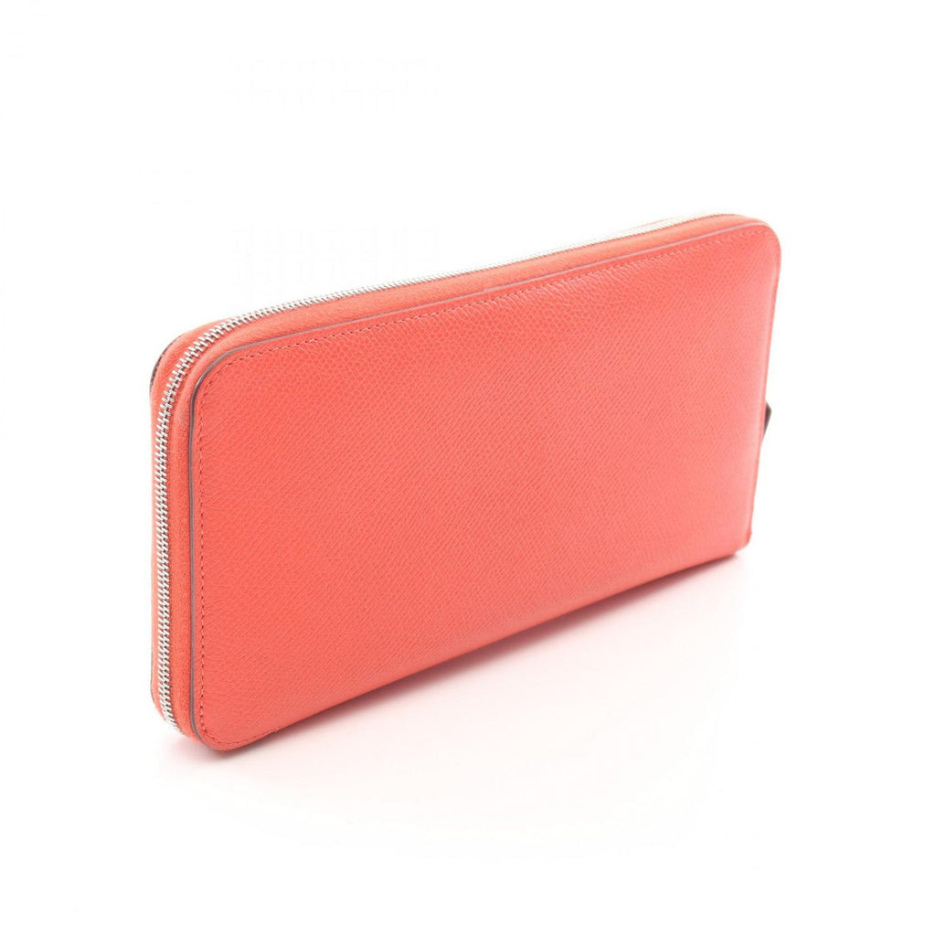 Hermes Round Wallet Azap Silk in Long Rose Texas Leather — view 2