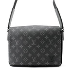 Louis Vuitton Shoulder Bag Monogram Eclipse District PM Black