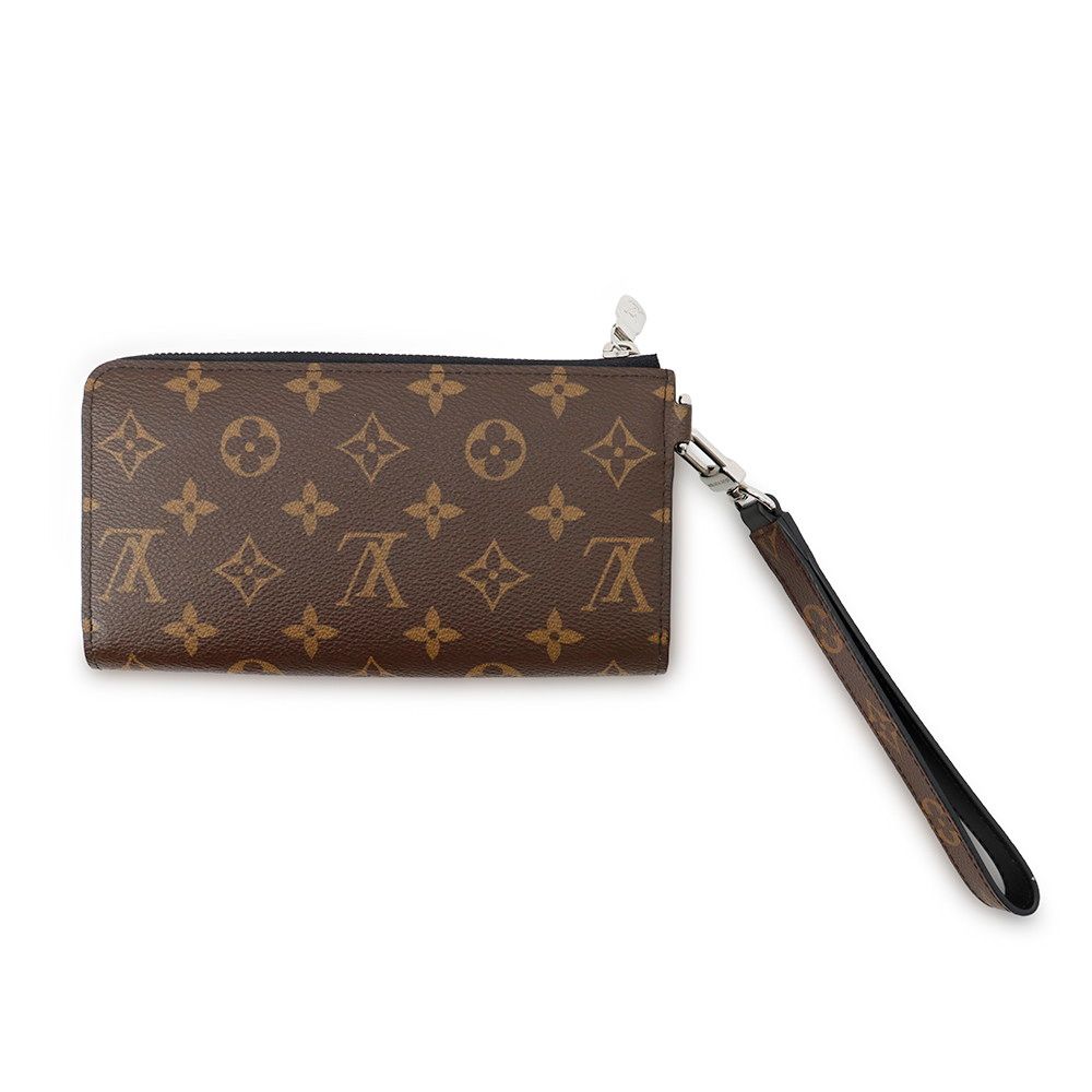Louis Vuitton Wallet Monogram Macassar Zippy Dragonne Black — view 3