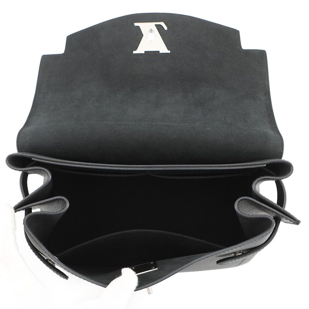 Louis Vuitton Leather Lockme Ever BB 2-Way Shoulder Bag Black — view 6