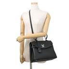 Louis Vuitton Leather Lockme Ever BB 2-Way Shoulder Bag Black — view 5