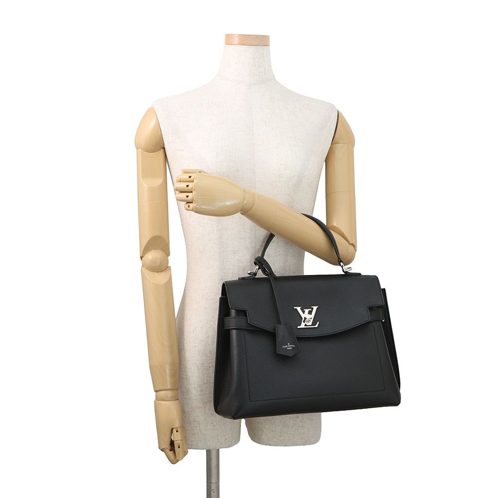 Louis Vuitton Leather Lockme Ever BB 2-Way Shoulder Bag Black — view 4