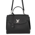 Louis Vuitton Leather Lockme Ever BB 2-Way Shoulder Bag Black