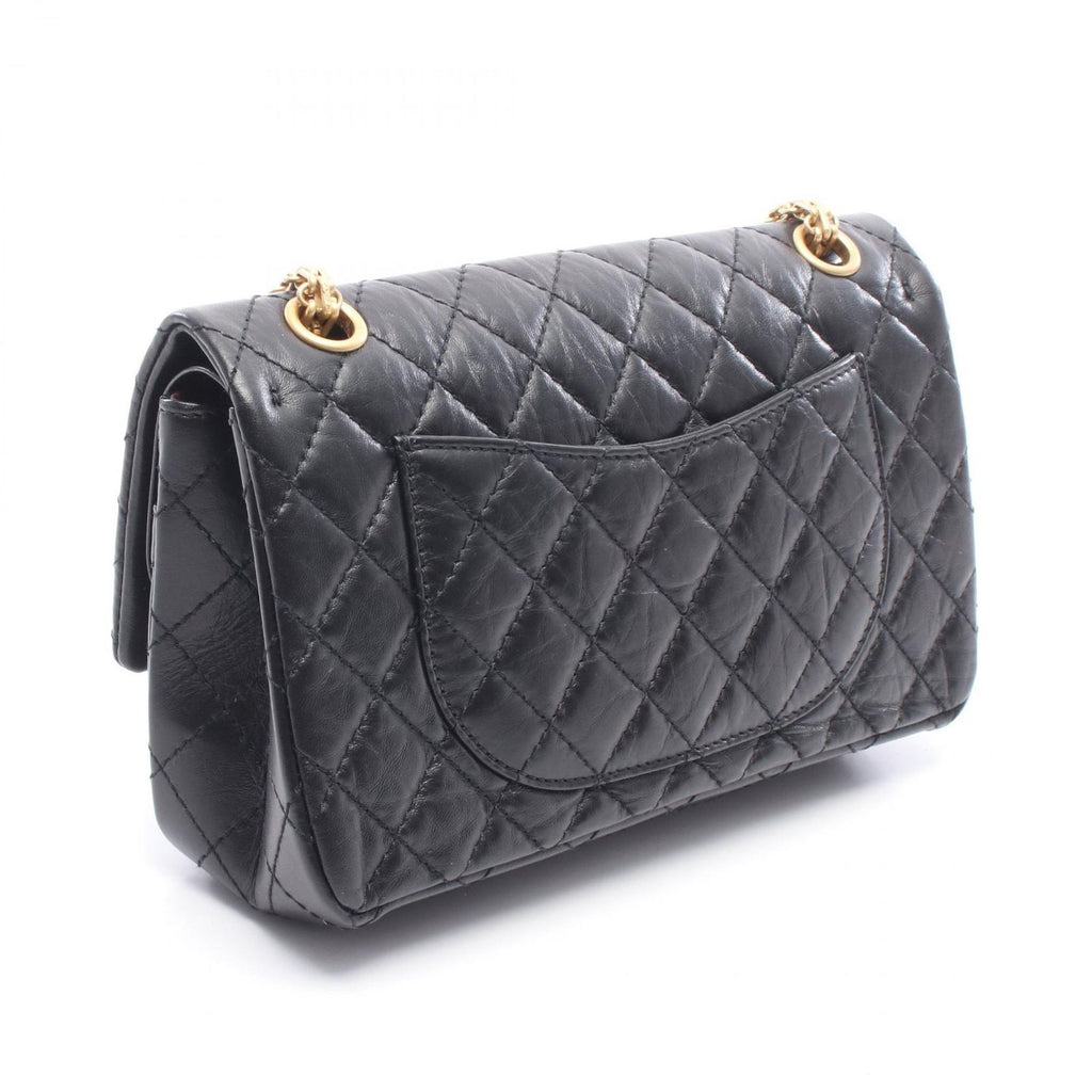 Chanel Shoulder Bag 2.55 Quilted Mademoiselle Chain Black Calf Double Flap — view 2