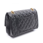 Chanel Shoulder Bag 2.55 Quilted Mademoiselle Chain Black Calf Double Flap — view 2