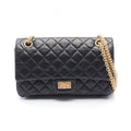 Chanel Shoulder Bag 2.55 Quilted Mademoiselle Chain Black Calf Double Flap