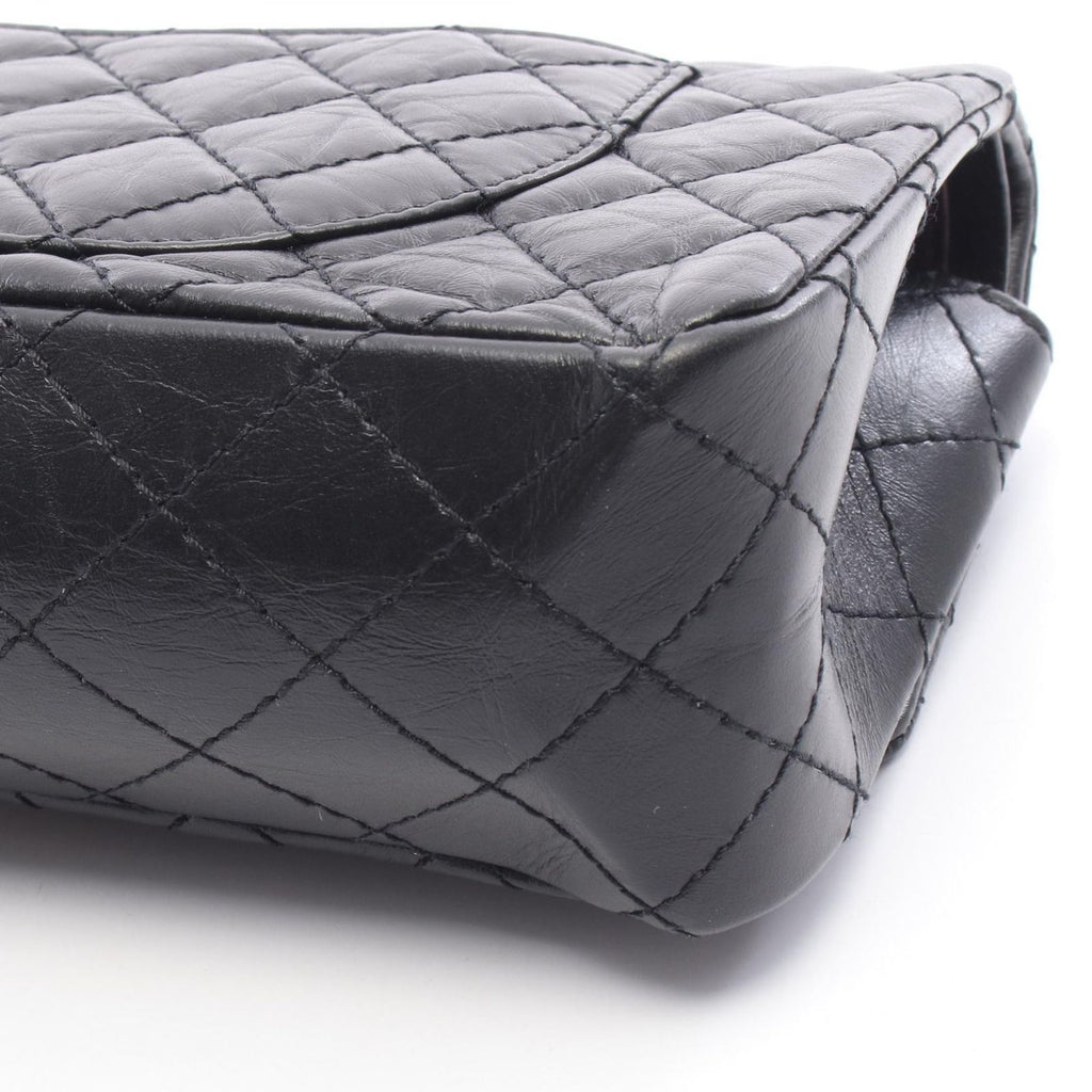 Chanel Shoulder Bag 2.55 Quilted Mademoiselle Chain Black Calf Double Flap — view 9