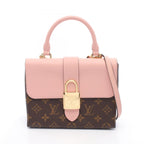 Louis Vuitton Handbag Locky BB 2-Way Rose Poodle Canvas Leather