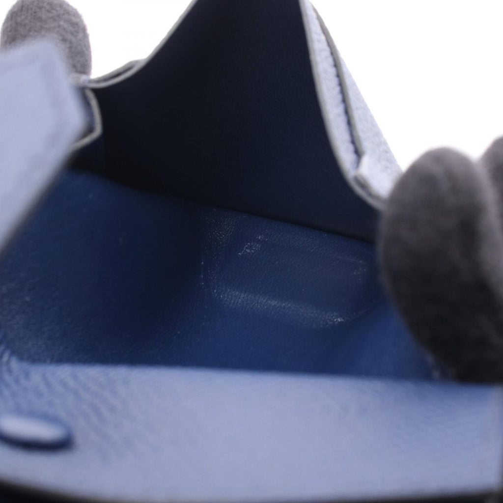 Hermes Card Case Bearn Mini Blue Deplus — view 7