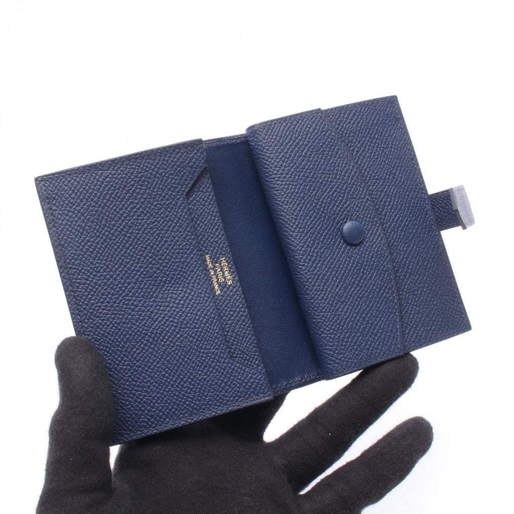 Hermes Card Case Bearn Mini Blue Deplus — view 3