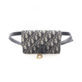 Dior Waist Bag Saddle Oblique Jacquard Navy Canvas Leather