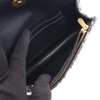 Dior Waist Bag Saddle Oblique Jacquard Navy Canvas Leather — view 3