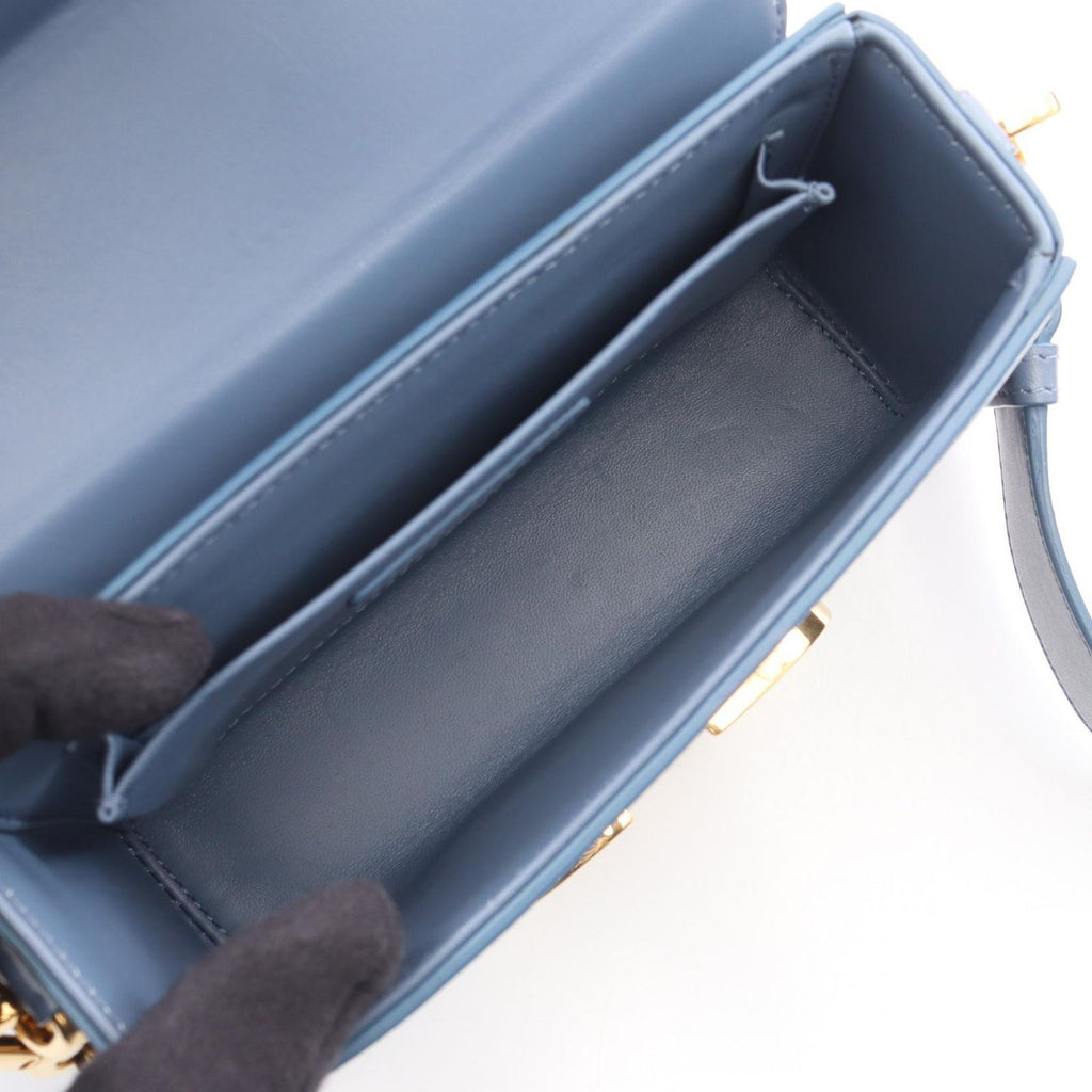 Dior Shoulder Bag 30 Montaigne Blue Leather Oblique 30 — view 3