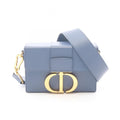 Dior Shoulder Bag 30 Montaigne Blue Leather Oblique 30
