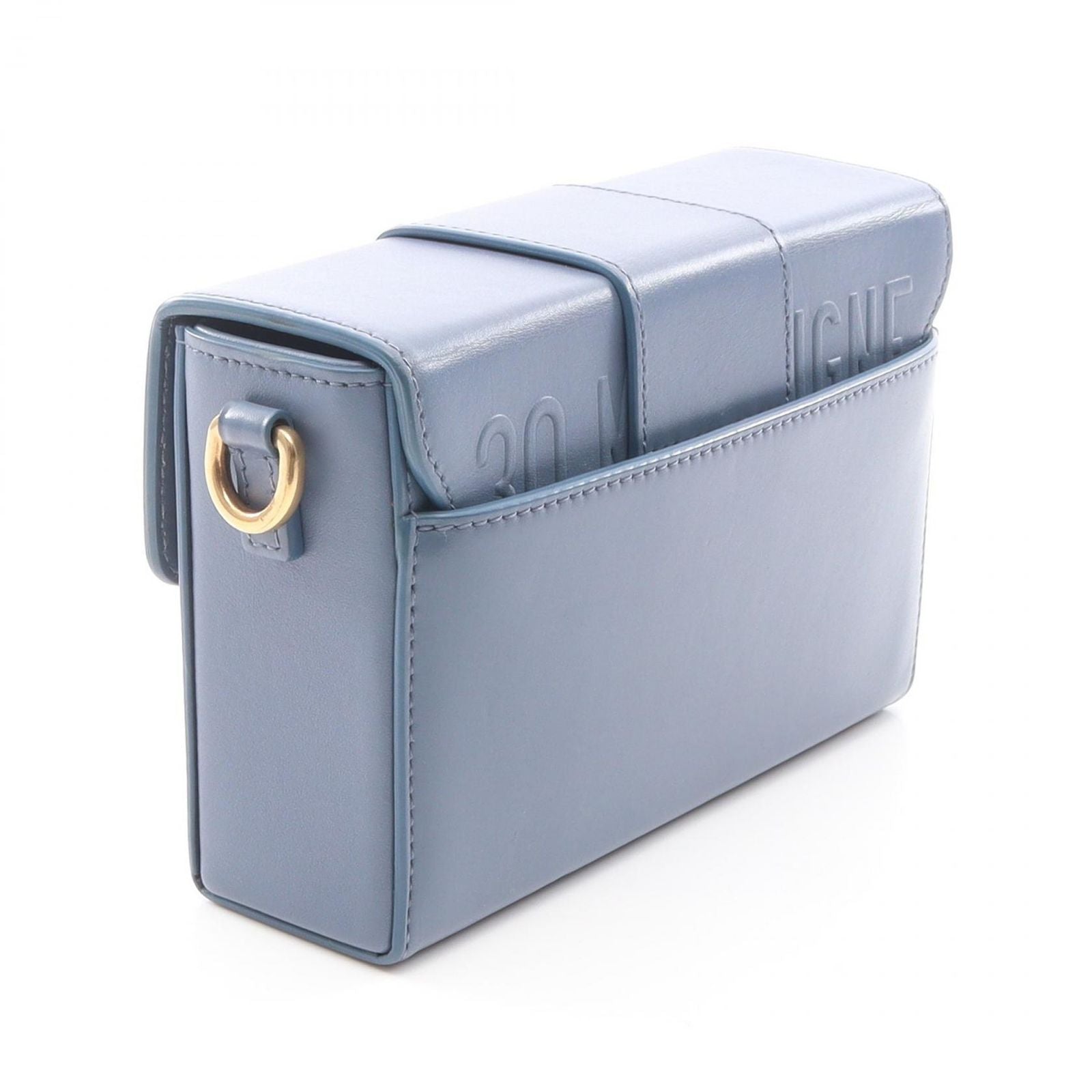 Dior Shoulder Bag 30 Montaigne Blue Leather Oblique 30 — view 2