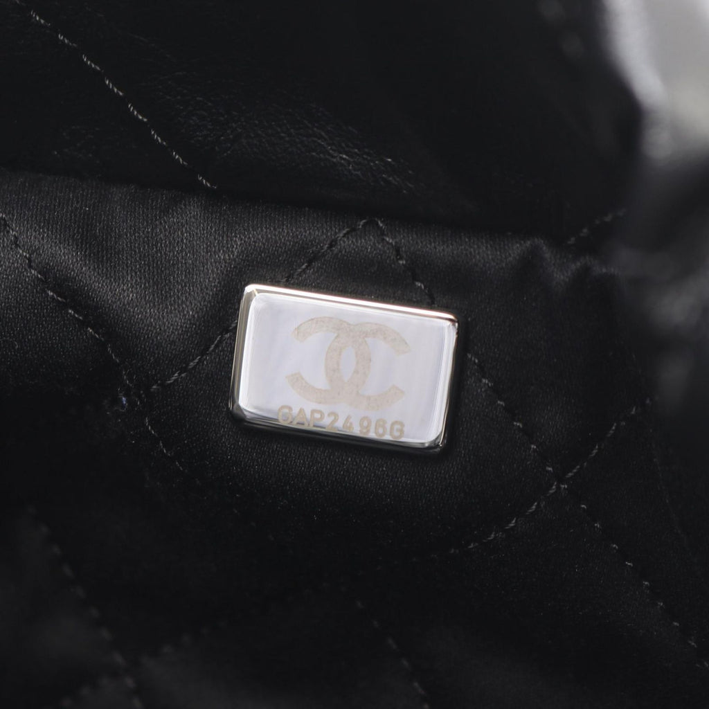 Chanel Shoulder Bag 22 Mini 2-Way Black Leather 22 Quilted Chain — view 5