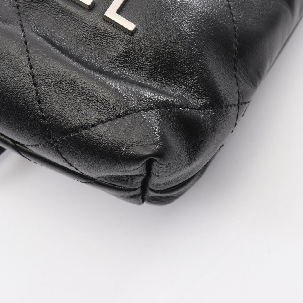 Chanel Shoulder Bag 22 Mini 2-Way Black Leather 22 Quilted Chain — view 6