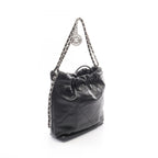 Chanel Shoulder Bag 22 Mini 2-Way Black Leather 22 Quilted Chain — view 2