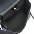 Hermes Shoulder Bag Herbag Zip Mini Vert Mangalore Black Canvas Leather — view 3