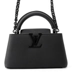 Louis Vuitton Matte Calf Leather Capucines East West Mini Bag 2-Way Black