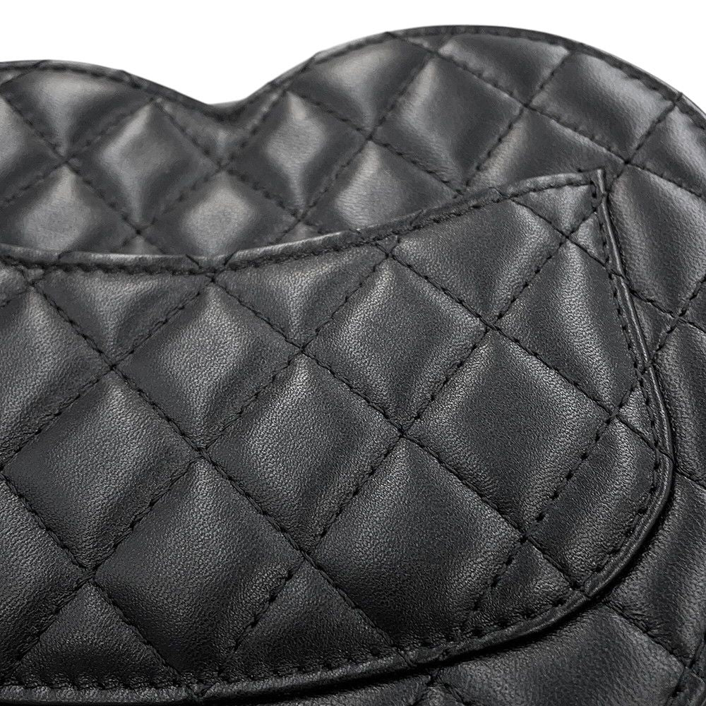 Chanel Chain Shoulder Bag Quilted CC Logo Heart — view 7