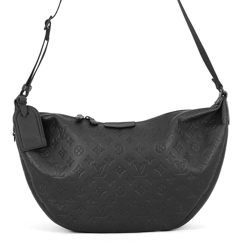 Louis Vuitton Shoulder Bag Monogram Shadow Hobo Hammock Black