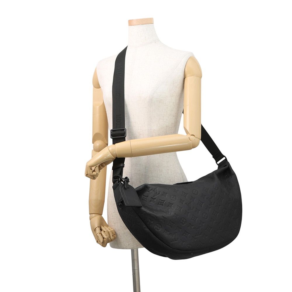 Louis Vuitton Shoulder Bag Monogram Shadow Hobo Hammock Black — view 4