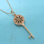 Tiffany & Co Daisy Key Charm Necklace Diamond — view 3