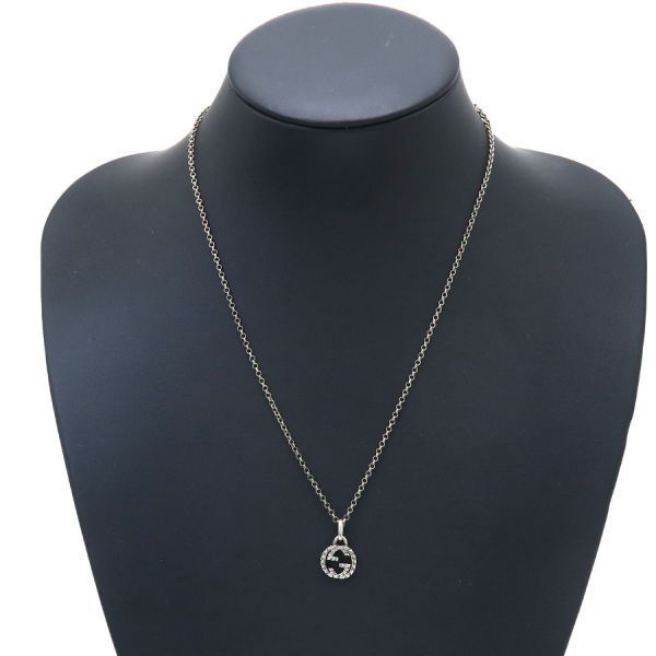 Gucci Interlocking Necklace Silver — view 9