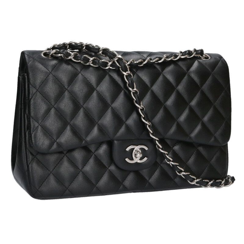 Chanel Deca Quilted 30 Lambskin Double Flap Chain Shoulder