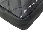 Chanel Shoulder Bag Quilted Black Silver Chain Logo — view 7