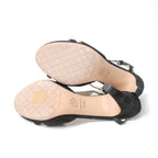 Chanel Sandals 37.5 13c Ankle Strap High Heels — view 8