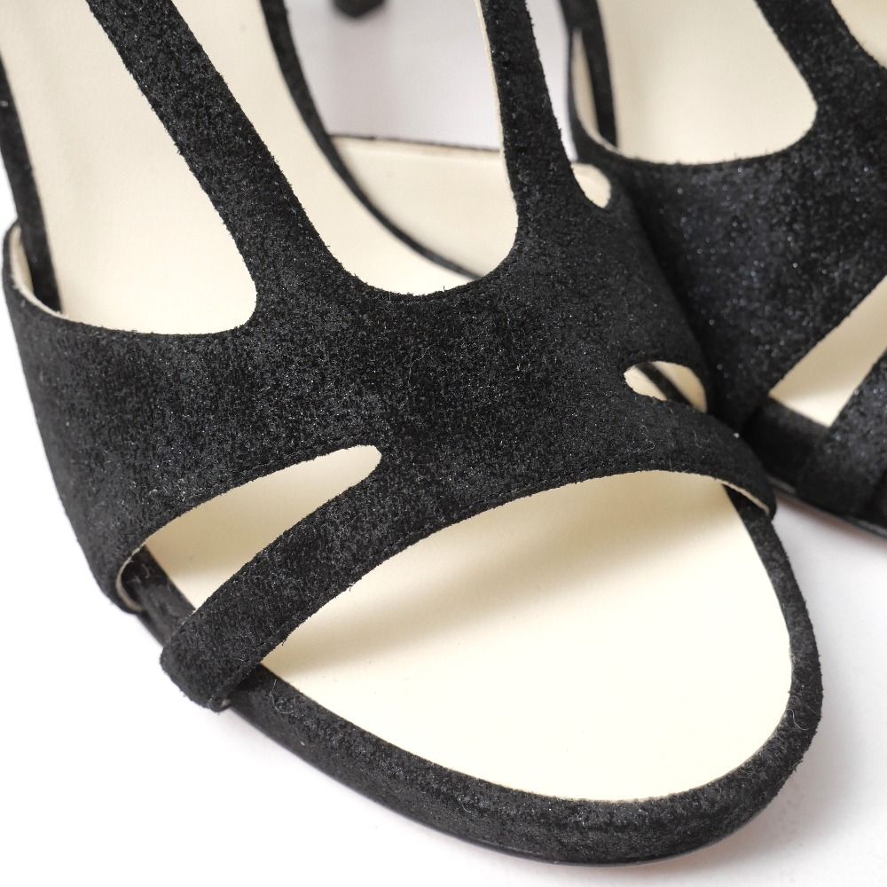 Chanel Sandals 37.5 13c Ankle Strap High Heels — view 7