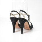 Chanel Sandals 37.5 13c Ankle Strap High Heels — view 3