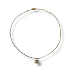 Celine Triomphe Rhinestone Necklace Gold Finish Brass & Crystal — view 2