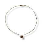 Celine Triomphe Rhinestone Necklace Gold Finish Brass & Crystal — view 3