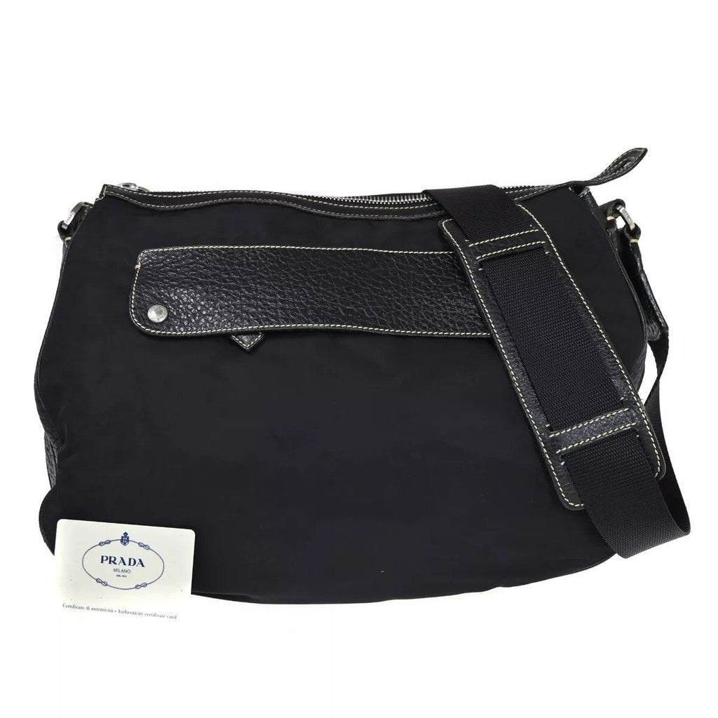 Prada Shoulder Bag Black Leather