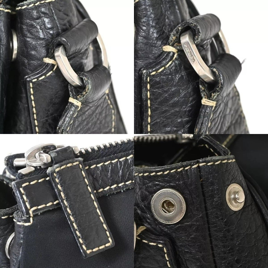Prada Shoulder Bag Black Leather — view 8