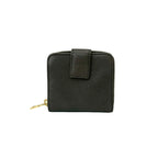 Saint Laurent YSL Logo Leather Round Zip Bifold Wallet Mini Gray — view 2