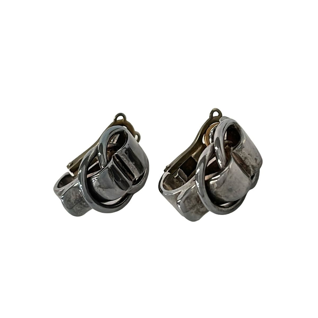 Hermes Earrings Duzano Silver