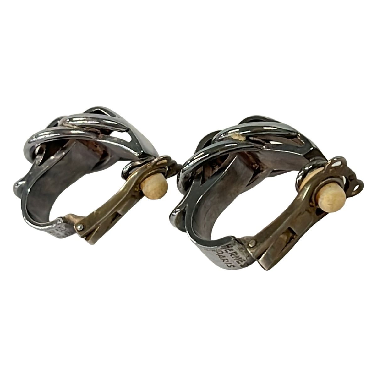Hermes Earrings Duzano Silver — view 2