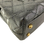 Chanel Handbag Top Handle Flap Bag Quilted Coco XS Silver Vintage Gold — view 8