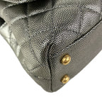 Chanel Handbag Top Handle Flap Bag Quilted Coco XS Silver Vintage Gold — view 6