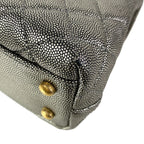 Chanel Handbag Top Handle Flap Bag Quilted Coco XS Silver Vintage Gold — view 9