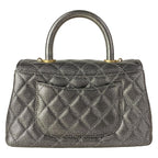 Chanel Handbag Top Handle Flap Bag Quilted Coco XS Silver Vintage Gold — view 3