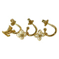 Louis Vuitton Earrings LV Flora Glam Set 3 Gold White