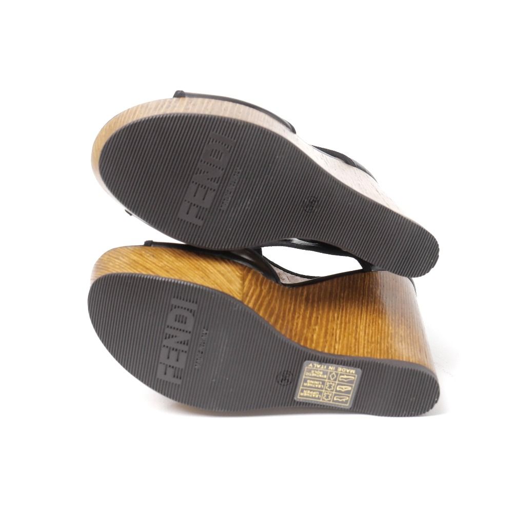 Fendi Sandals 36 Wedge Sole Lace — view 7