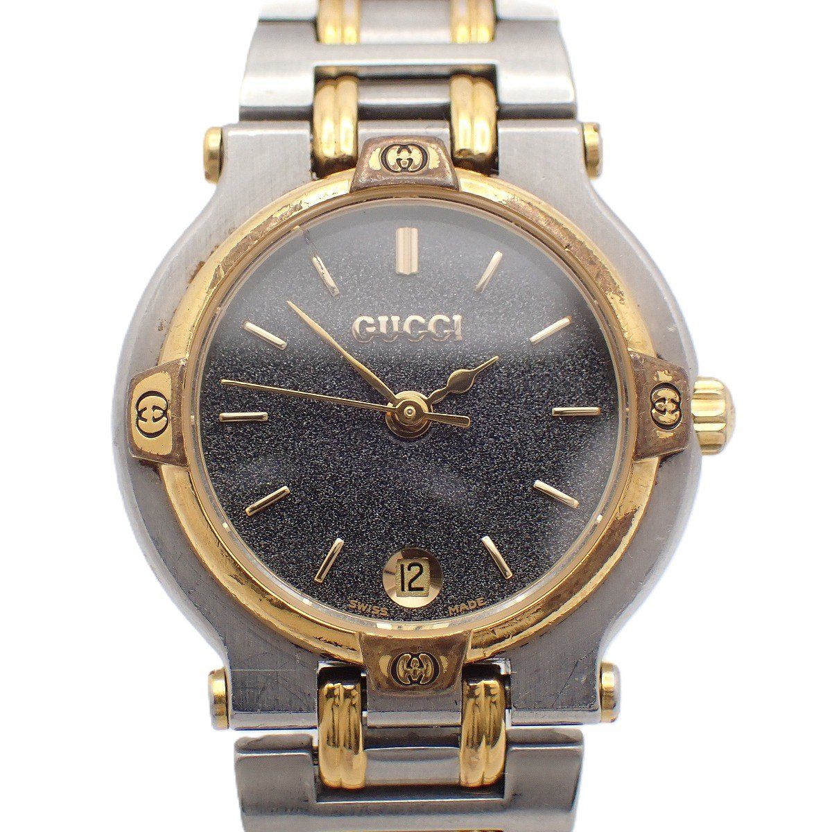 Gucci Quartz Watch Duo Gray Dial SS Kannon Buckle