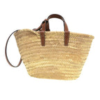 Celine Teen Classic Pannier Raffia&calfskin Messenger — view 3