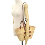 Celine Teen Classic Pannier Raffia&calfskin Messenger — view 9